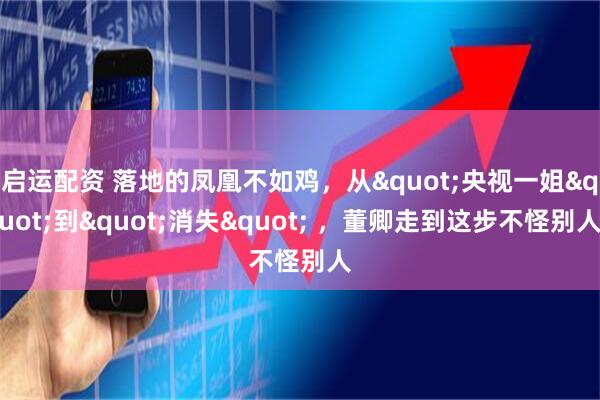 启运配资 落地的凤凰不如鸡，从&quot;央视一姐&quot;到&quot;消失&quot; ，董卿走到这步不怪别人