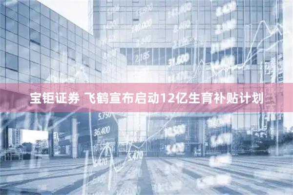 宝钜证券 飞鹤宣布启动12亿生育补贴计划