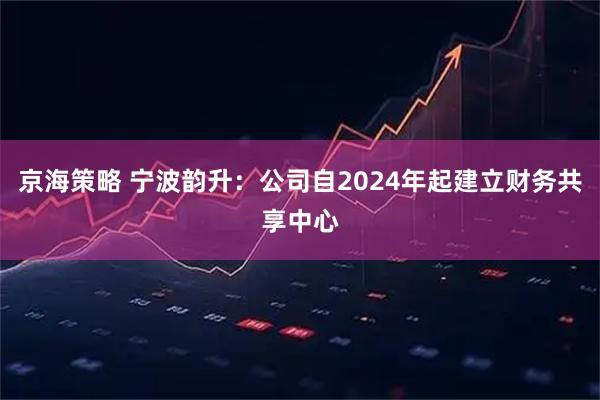京海策略 宁波韵升：公司自2024年起建立财务共享中心
