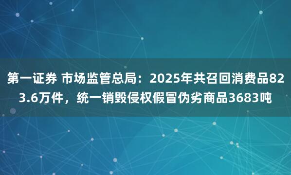 第一证券 市场监管总局：2025年共召回消费品823.6万件，统一销毁侵权假冒伪劣商品3683吨