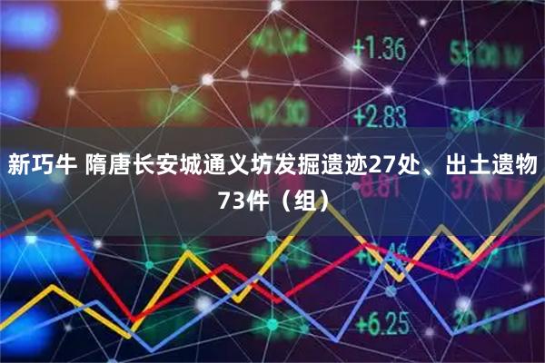 新巧牛 隋唐长安城通义坊发掘遗迹27处、出土遗物73件(组)